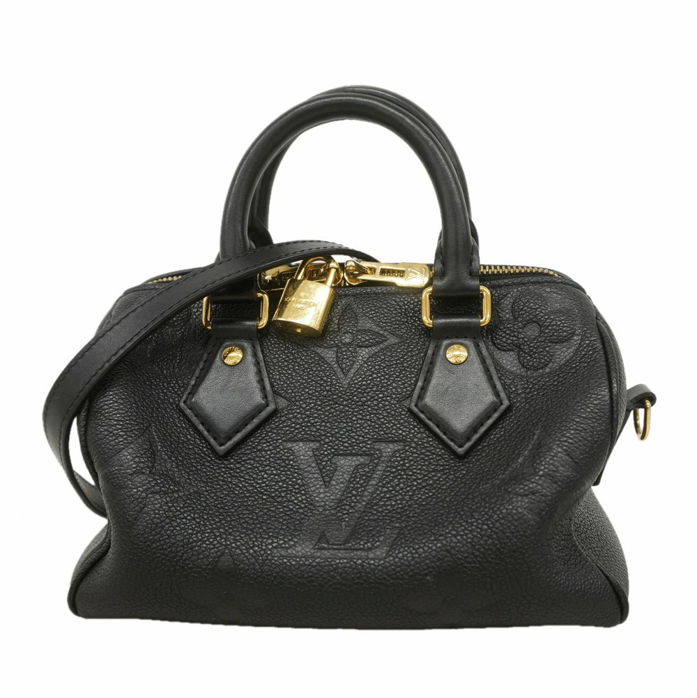 Louis Vuitton Monogram Empreinte Speedy Bandouliere Handbag Noir Black Bag